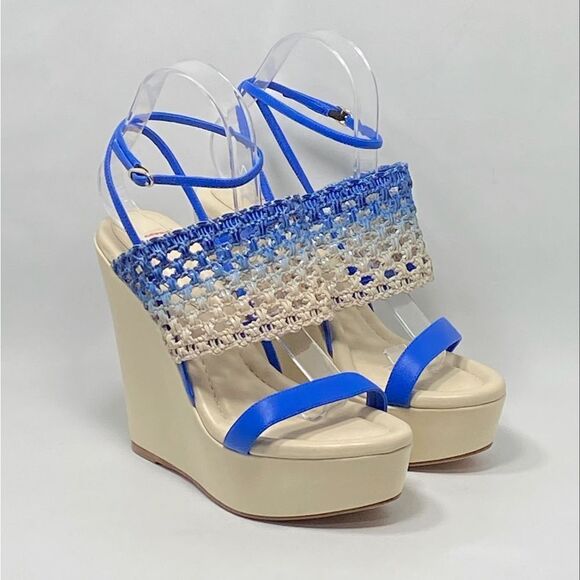 Alexandre Birman Trisha Woven Platform Wedge Sandals size 38.5 - Picture 4 of 12